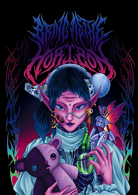 Cyberpunk Elf with Teddy Bear