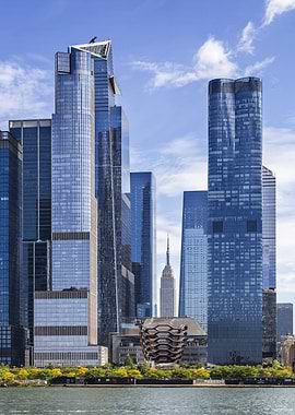 NYC Hudson Yards and Empire State Building