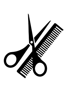 Scissors and Comb Icon