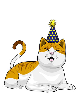 Cat Birthday Party hat