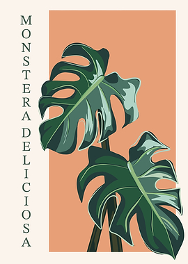 Monstera Deliciosa Plant Art