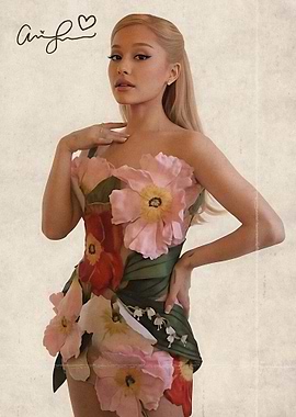 Ariana Grande in Floral Dress