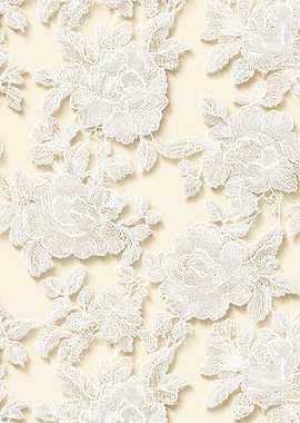 White Lace Floral Pattern
