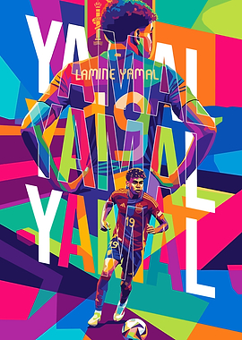 Lamine Yamal Football Art