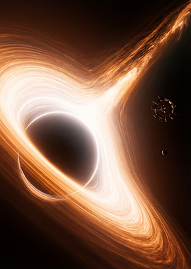 Interstellar Black Hole with Space Station