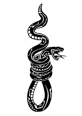 Snake in a Noose Tattoo Design
