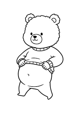 Cute Bear Pulling Up Sweater