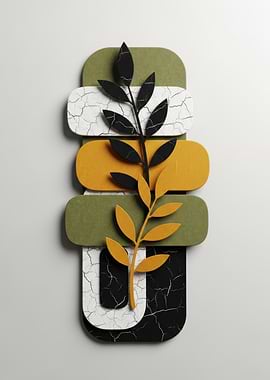 Abstract Botanical Wall Art