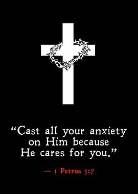 Christian Cross and Crown of Thorns