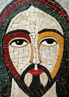 Mosaic portrait of Jesus Christ