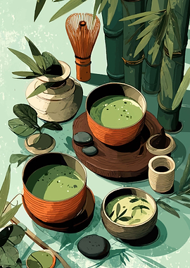 Matcha Tea Ceremony Setup
