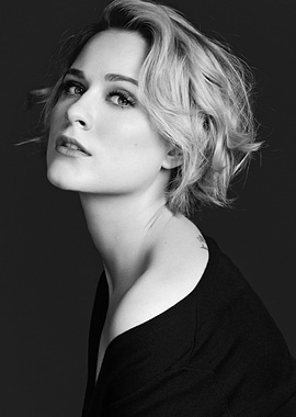 Black and White Portrait of a Evan Rachel Wood