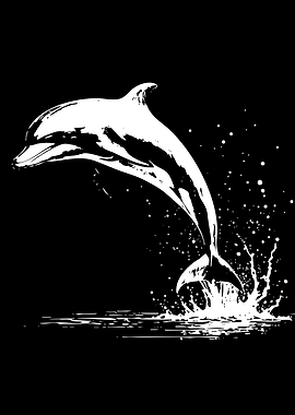 Dolphin leaping from water