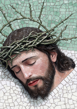 Jesus Christ Mosaic Crown of Thorns