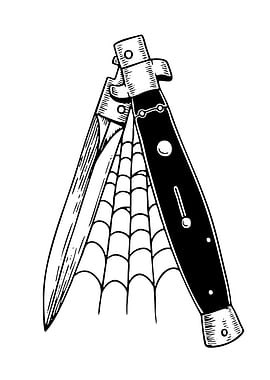 Switchblade with Spiderweb