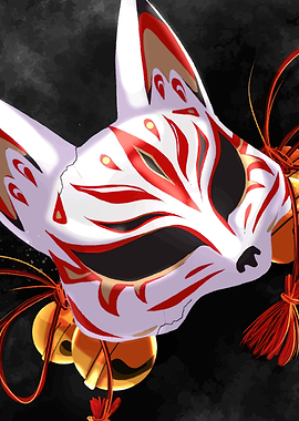 Kitsune Mask with Bells