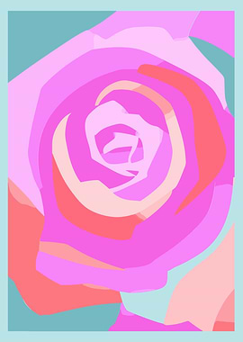 Abstract Pink Rose