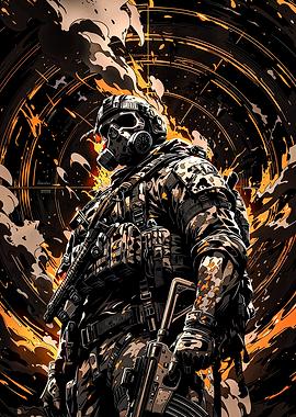 Soldier in Combat Gear