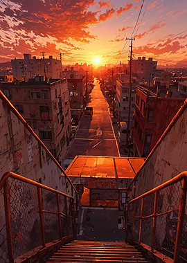 Cityscape at Sunset