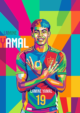 Lamine Yamal Pop Art Portrait