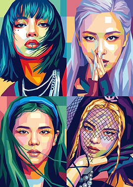Blackpink Members Pop Art Portrait