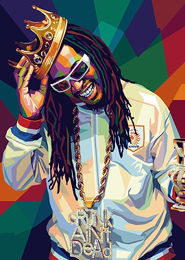 Lil Jon Rapper with Crown and Chain