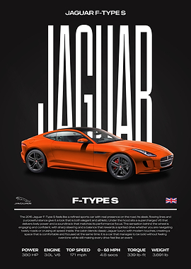 Jaguar F-Type S Car Poster