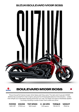 Suzuki Boulevard M109R Boss Motorcycle Poster