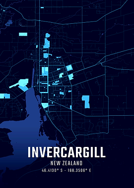 Invercargill Midnight City Map