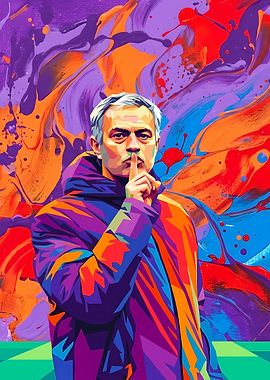 Jose Mourinho Pop Art Portrait