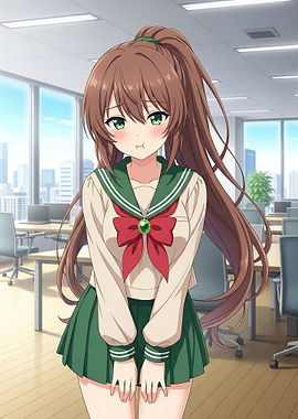 Anime Girl in School Uniform