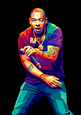 Colorful Portrait of a Ja Rule