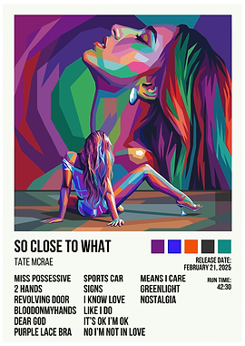 Tate McRae 'So Close To What' Album Art