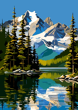 Mountain Lake Reflection