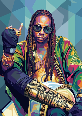 Colorful Portrait of a Rapper