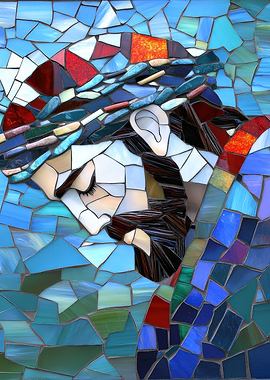 Jesus Christ Mosaic Portrait