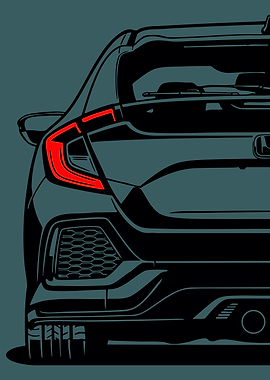 Honda Civic Hatchback Rear View