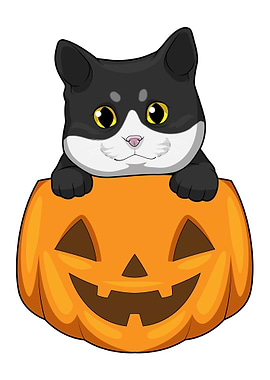Cat Halloween Pumpkin