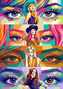 K-Pop Girl Group Pop Art Portrait