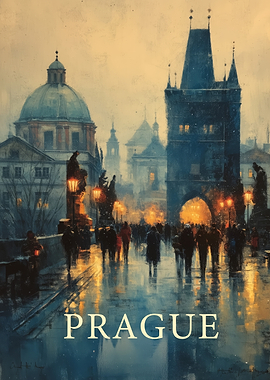 Prague Cityscape Painting