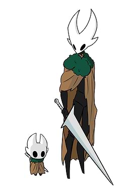Hornet and Knight from Hollow Knight