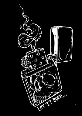 Skull Lighter with Smoke