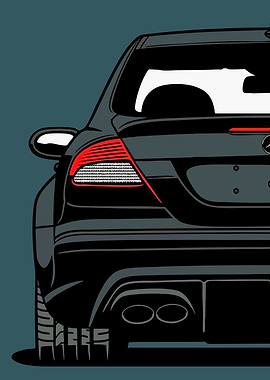 Black Mercedes-Benz AMG Rear View