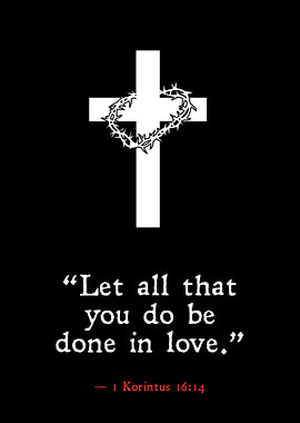 Christian Cross with Crown of Thorns