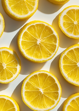 Fresh Lemon Slices Overhead