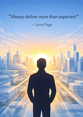 Man looking at futuristic city sunrise