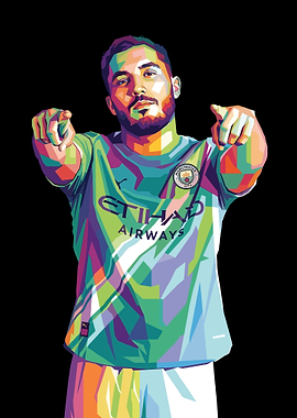 Rayan Cherki Pop Art Portrait