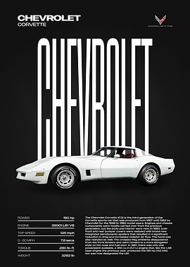Chevrolet Corvette C3 Car Poster