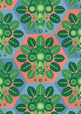 Geometric Broccoli Pattern