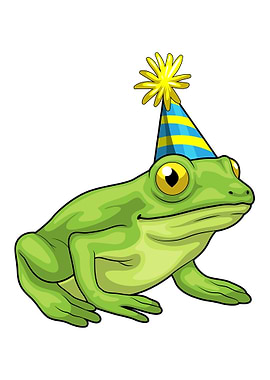 Frog Birthday Party hat